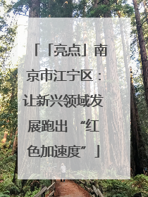 「亮点」南京市江宁区：让新兴领域发展跑出 “红色加速度”