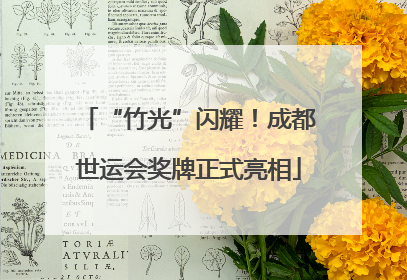 “竹光”闪耀！成都世运会奖牌正式亮相