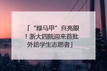 “绿马甲”真亮眼！浙大四院迎来首批外籍学生志愿者