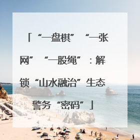 “一盘棋”“一张网”“一股绳”：解锁“山水融治”生态警务“密码”