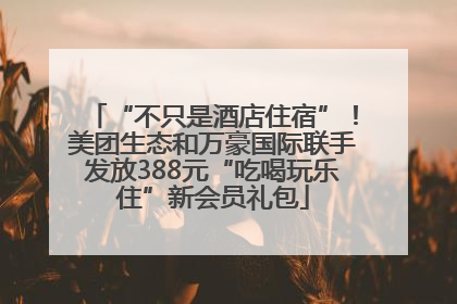“不只是酒店住宿”！美团生态和万豪国际联手发放388元“吃喝玩乐住”新会员礼包