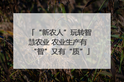 “新农人”玩转智慧农业 农业生产有“智”又有“质”