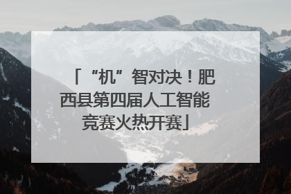 “机”智对决！肥西县第四届人工智能竞赛火热开赛