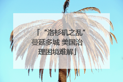 “洛杉矶之乱”蔓延多城 美国治理困境难解