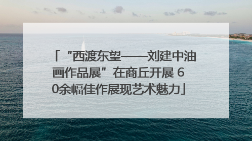 “西渡东望——刘建中油画作品展”在商丘开展 60余幅佳作展现艺术魅力