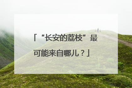 “长安的荔枝”最可能来自哪儿？
