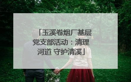 玉溪卷烟厂基层党支部活动：清理河道 守护清溪