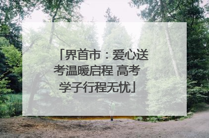 界首市：爱心送考温暖启程 高考学子行程无忧
