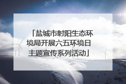 盐城市射阳生态环境局开展六五环境日主题宣传系列活动