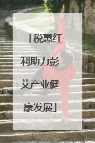 税惠红利助力彭艾产业健康发展