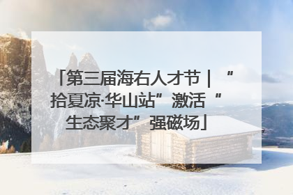 第三届海右人才节｜“拾夏凉·华山站”激活“生态聚才”强磁场