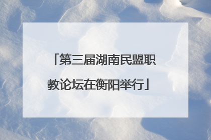第三届湖南民盟职教论坛在衡阳举行