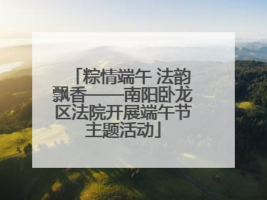 粽情端午 法韵飘香——南阳卧龙区法院开展端午节主题活动