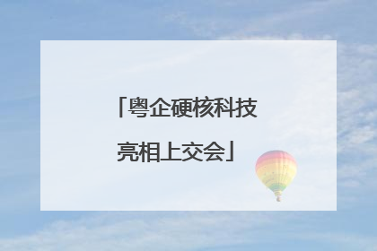 粤企硬核科技亮相上交会