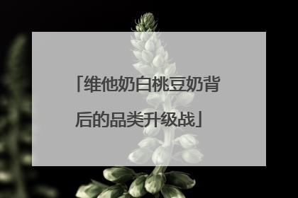 维他奶白桃豆奶背后的品类升级战