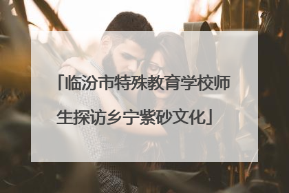 临汾市特殊教育学校师生探访乡宁紫砂文化