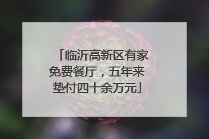 临沂高新区有家免费餐厅，五年来垫付四十余万元