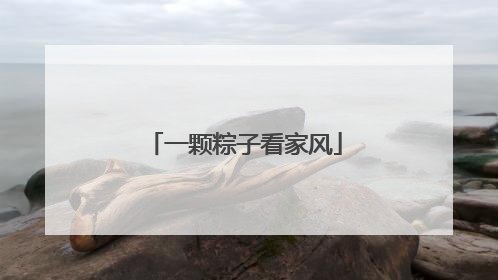 一颗粽子看家风