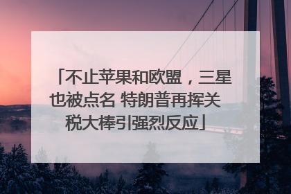 不止苹果和欧盟，三星也被点名 特朗普再挥关税大棒引强烈反应