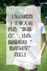 东山晓鲁｜工业大省再造“新基点”：山东频频布局“隐形冠军”背后