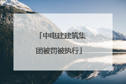 中电建建筑集团被罚被执行