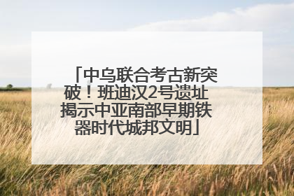 中乌联合考古新突破！班迪汉2号遗址揭示中亚南部早期铁器时代城邦文明