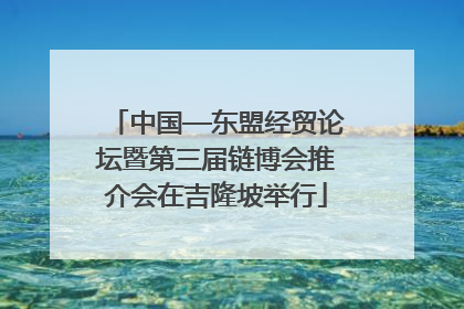 中国—东盟经贸论坛暨第三届链博会推介会在吉隆坡举行