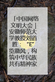 中国网络文明大会｜安徽师范大学教授刘道胜：“E”览徽风，构筑中华民族共有精神家园