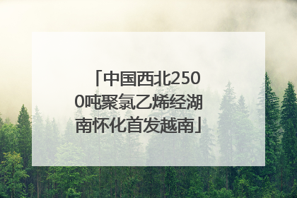 中国西北2500吨聚氯乙烯经湖南怀化首发越南