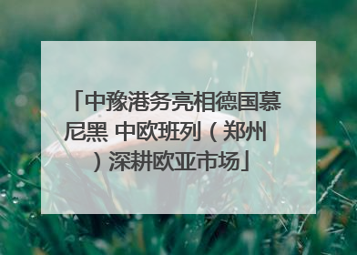 中豫港务亮相德国慕尼黑 中欧班列（郑州）深耕欧亚市场