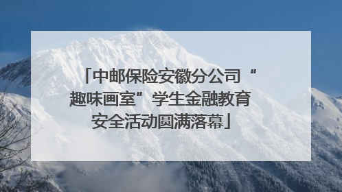 中邮保险安徽分公司“趣味画室”学生金融教育安全活动圆满落幕