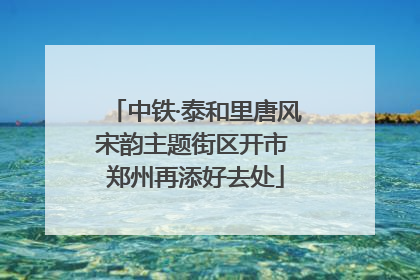 中铁·泰和里唐风宋韵主题街区开市 郑州再添好去处