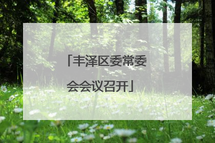 丰泽区委常委会会议召开