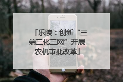 乐陵：创新“三端三化三网”开展农机审批改革