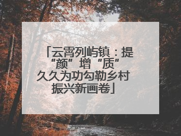 云霄列屿镇：提“颜”增“质” 久久为功勾勒乡村振兴新画卷