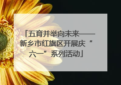 五育并举向未来——新乡市红旗区开展庆“六一”系列活动