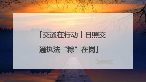 交通在行动丨日照交通执法“粽”在岗