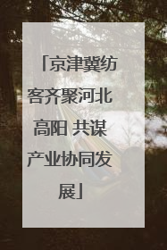 京津冀纺客齐聚河北高阳 共谋产业协同发展