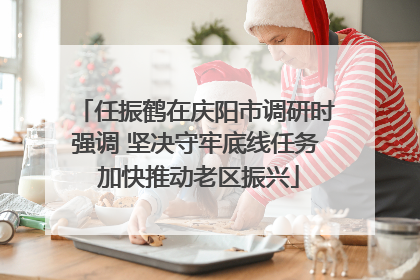 任振鹤在庆阳市调研时强调 坚决守牢底线任务 加快推动老区振兴