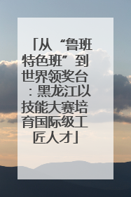 从“鲁班特色班”到世界领奖台：黑龙江以技能大赛培育国际级工匠人才