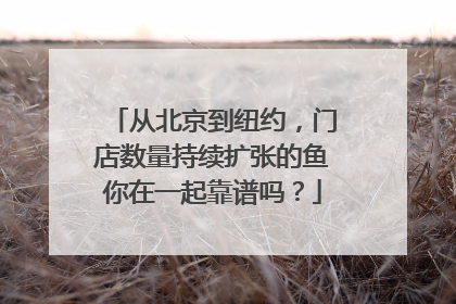 从北京到纽约，门店数量持续扩张的鱼你在一起靠谱吗？