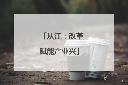 从江：改革赋能产业兴