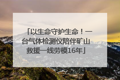 以生命守护生命！一台气体检测仪陪伴矿山救援一线劳模16年