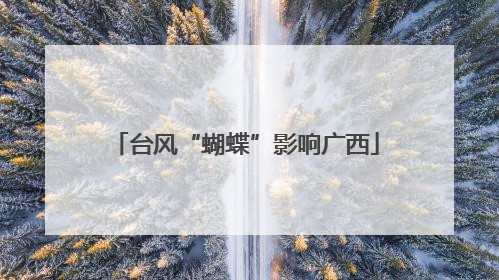 台风“蝴蝶”影响广西