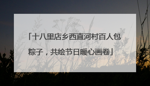 十八里店乡西直河村百人包粽子，共绘节日暖心画卷