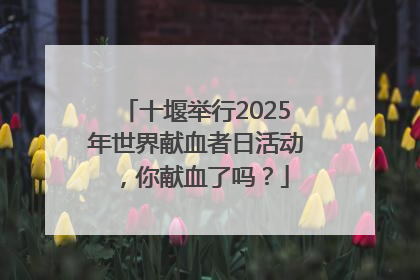 十堰举行2025年世界献血者日活动，你献血了吗？