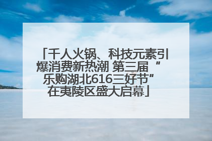 千人火锅、科技元素引爆消费新热潮 第三届“乐购湖北616三好节”在夷陵区盛大启幕
