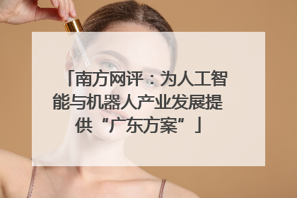 南方网评：为人工智能与机器人产业发展提供“广东方案”