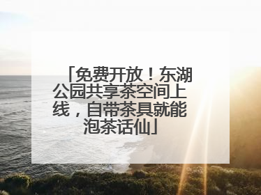 免费开放！东湖公园共享茶空间上线，自带茶具就能泡茶话仙