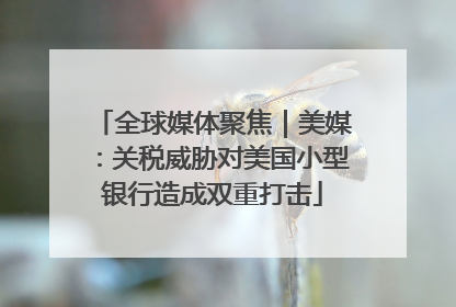 全球媒体聚焦｜美媒：关税威胁对美国小型银行造成双重打击